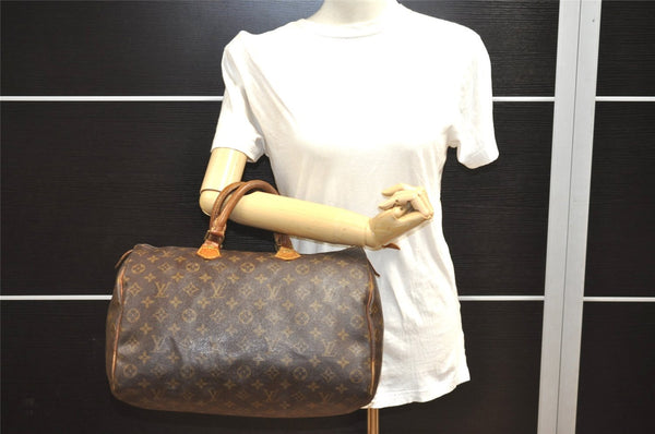 Authentic Louis Vuitton Monogram Speedy 35 Hand Boston Bag Old Model LV 7409I