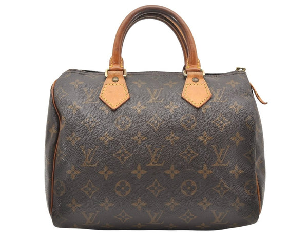 Authentic Louis Vuitton Monogram Speedy 25 Boston Hand Bag M41528 LV Junk 7409K