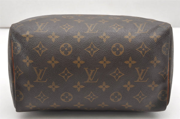 Authentic Louis Vuitton Monogram Speedy 25 Boston Hand Bag M41528 LV Junk 7409K