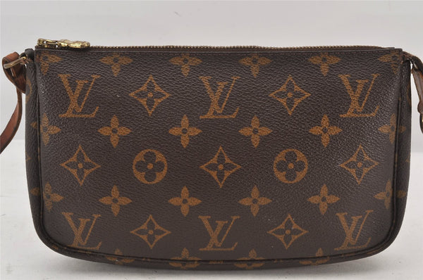 Authentic Louis Vuitton Monogram Pochette Accessoires Pouch M51980 LV 7410K