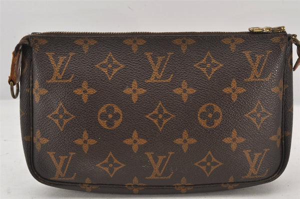 Authentic Louis Vuitton Monogram Pochette Accessoires Pouch M51980 LV 7410K