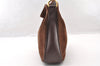 Authentic GUCCI Bamboo 2way Hand Shoulder Bag Suede Leather Brown Junk 7412I