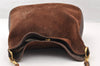Authentic GUCCI Bamboo 2way Hand Shoulder Bag Suede Leather Brown Junk 7412I
