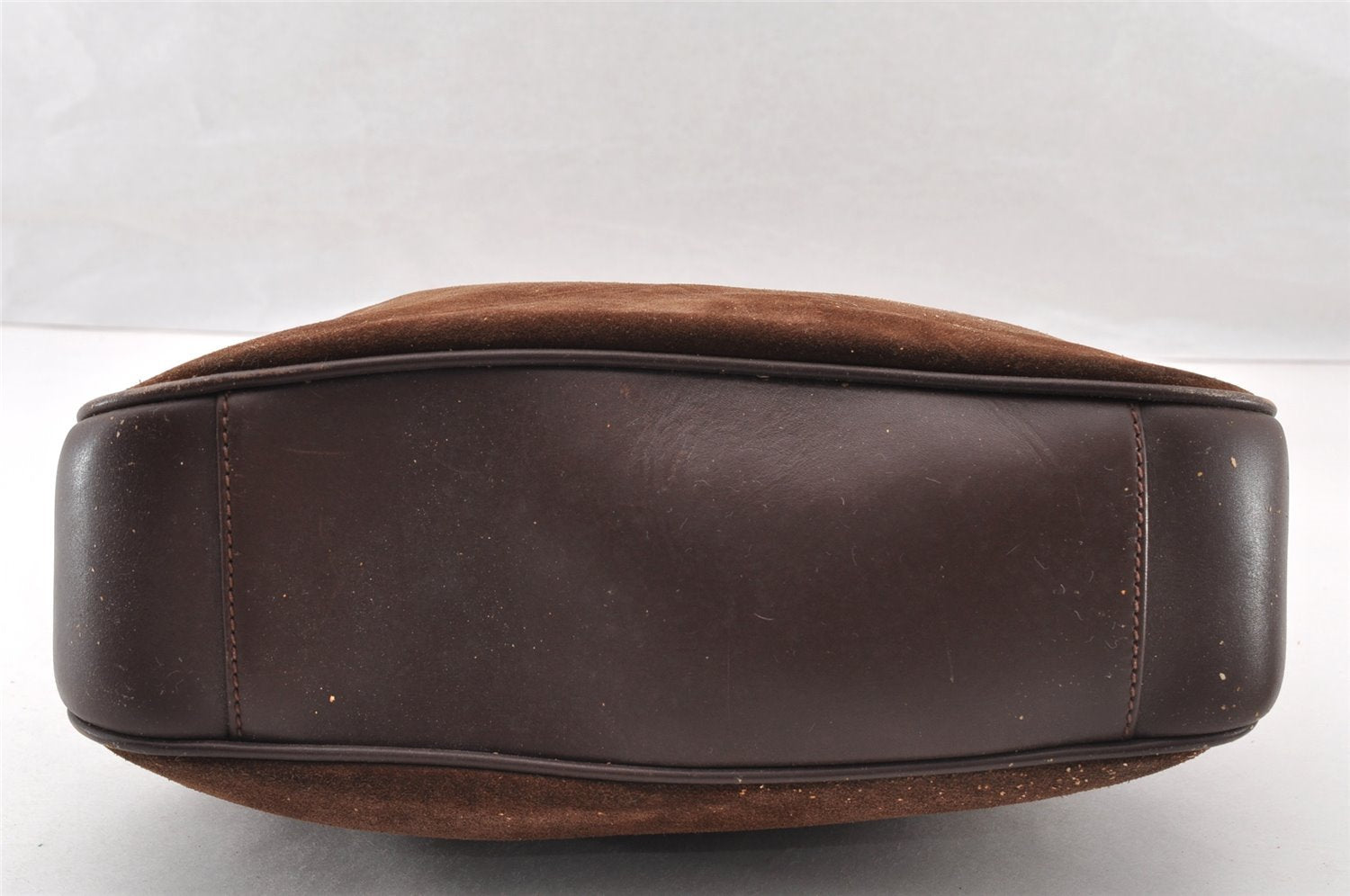 Authentic GUCCI Bamboo 2way Hand Shoulder Bag Suede Leather Brown Junk 7412I