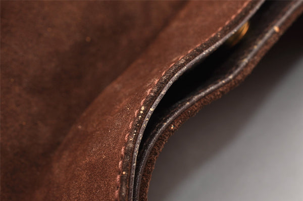 Authentic GUCCI Bamboo 2way Hand Shoulder Bag Suede Leather Brown Junk 7412I