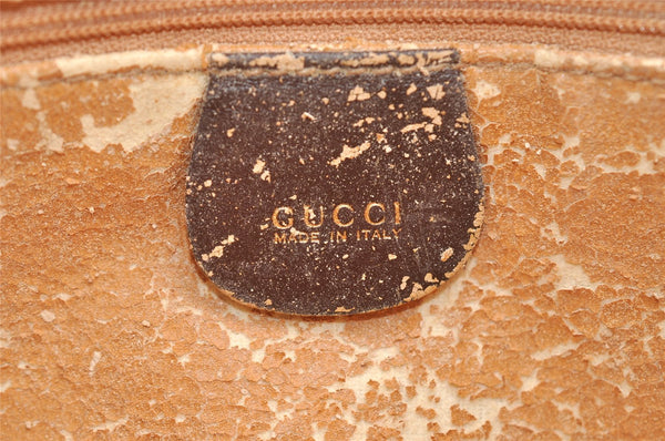 Authentic GUCCI Bamboo 2way Hand Shoulder Bag Suede Leather Brown Junk 7412I