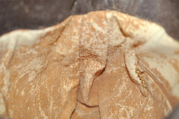 Authentic GUCCI Bamboo 2way Hand Shoulder Bag Suede Leather Brown Junk 7412I