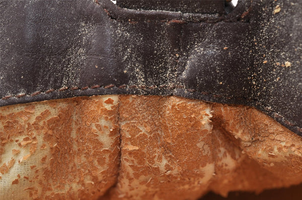 Authentic GUCCI Bamboo 2way Hand Shoulder Bag Suede Leather Brown Junk 7412I