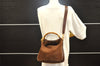 Authentic GUCCI Bamboo 2way Hand Shoulder Bag Suede Leather Brown Junk 7412I