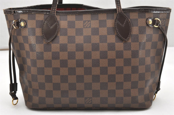 Authentic Louis Vuitton Damier Neverfull PM Shoulder Tote Bag N51109 LV 7412K