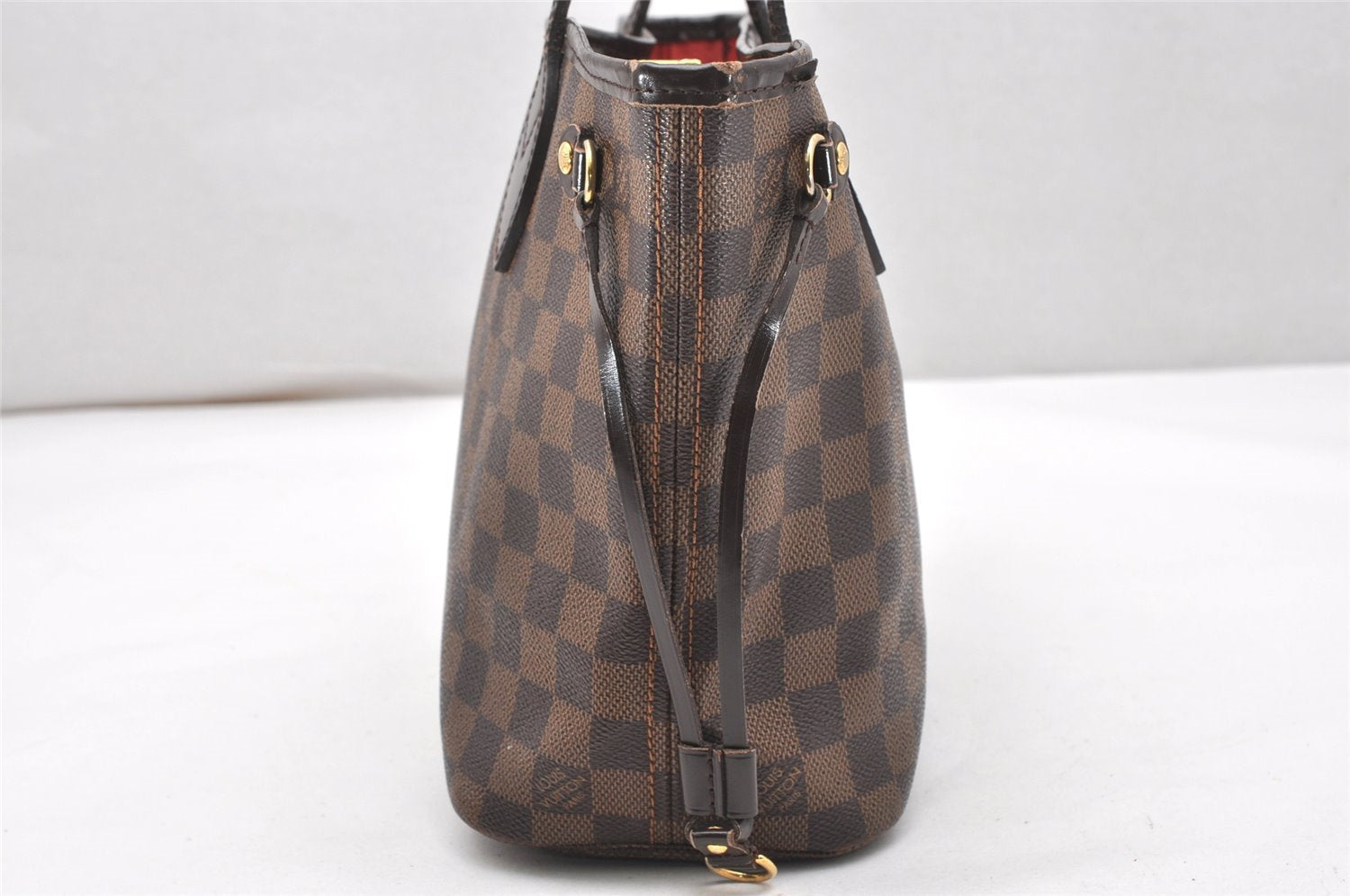 Authentic Louis Vuitton Damier Neverfull PM Shoulder Tote Bag N51109 LV 7412K