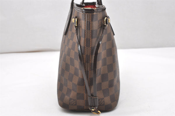 Authentic Louis Vuitton Damier Neverfull PM Shoulder Tote Bag N51109 LV 7412K