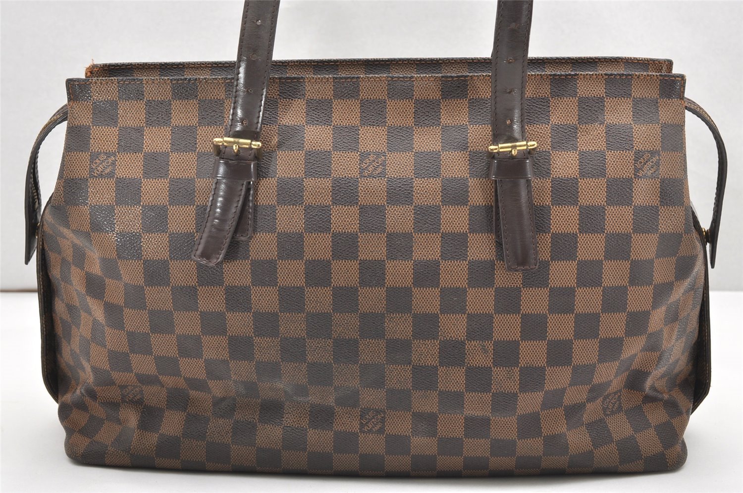 Authentic Louis Vuitton Damier Chelsea Shoulder Tote Bag N51119 LV 7413K