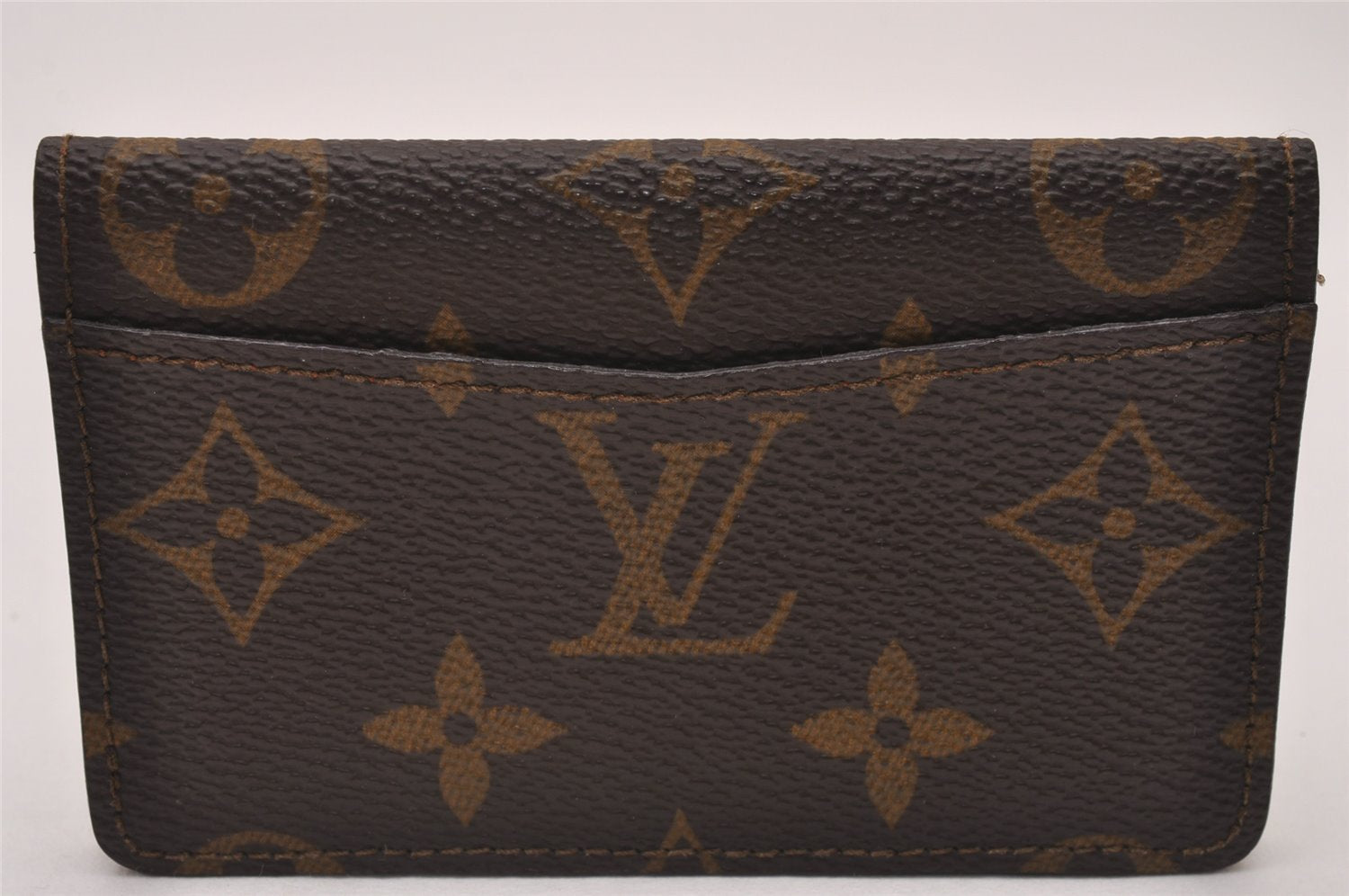 Authentic Louis Vuitton Monogram Pochette Cartes Visite M56362 Card Case 7414I