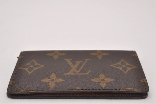 Authentic Louis Vuitton Monogram Pochette Cartes Visite M56362 Card Case 7414I
