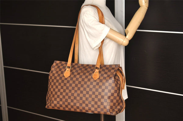 Authentic Louis Vuitton Damier Columbine 100 ANS Shoulder Bag N99037 LV 7414K