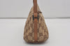 Authentic GUCCI Hand Bag Pouch Purse GG Canvas Leather 07198 Brown 7415I