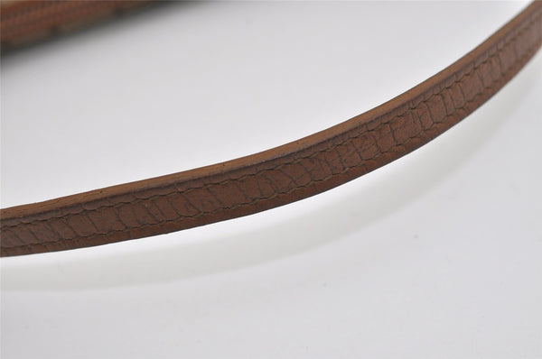 Authentic GUCCI Hand Bag Pouch Purse GG Canvas Leather 07198 Brown 7415I