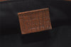 Authentic GUCCI Hand Bag Pouch Purse GG Canvas Leather 07198 Brown 7415I