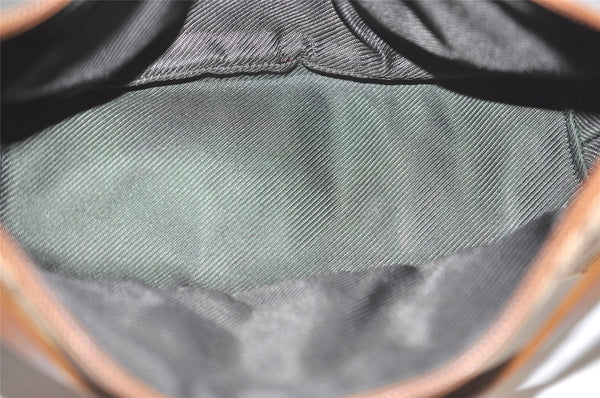 Authentic GUCCI Hand Bag Pouch Purse GG Canvas Leather 07198 Brown 7415I