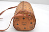 Authentic MCM Visetos Leather Vintage Shoulder Cross Body Bag Purse Brown 7415K