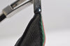 Authentic GUCCI Web Sherry Line Shoulder Bag Canvas Leather 01234 Black 7416I