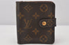 Authentic Louis Vuitton Monogram Compact Zip Bifold Wallet Purse M61667 LV 7417K