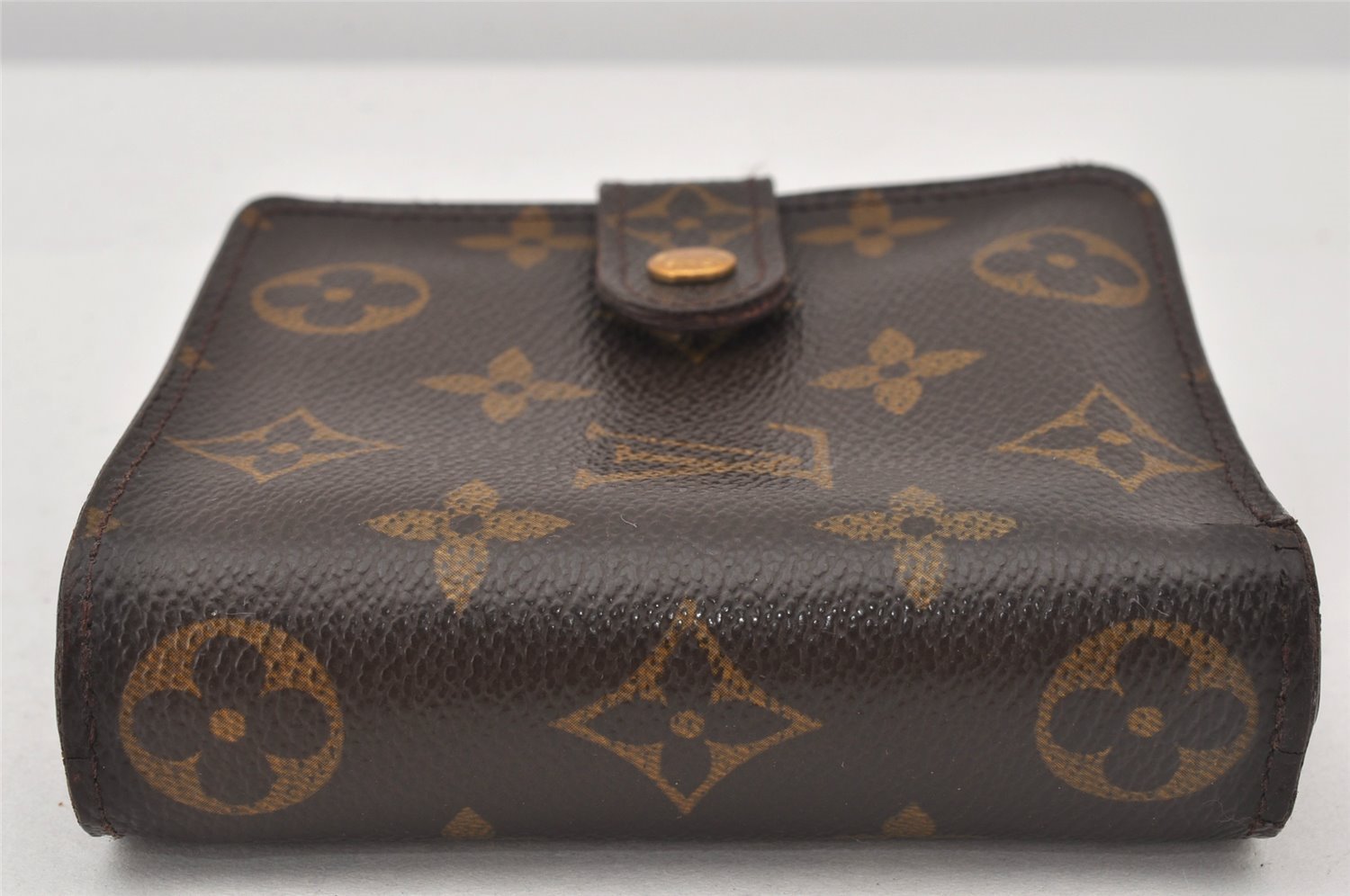 Authentic Louis Vuitton Monogram Compact Zip Bifold Wallet Purse M61667 LV 7417K