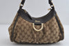 Authentic GUCCI Abbey Shoulder Hand Bag GG Canvas Leather 190525 Brown 7418I