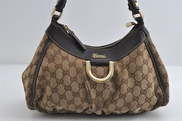 Authentic GUCCI Abbey Shoulder Hand Bag GG Canvas Leather 190525 Brown 7418I