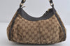 Authentic GUCCI Abbey Shoulder Hand Bag GG Canvas Leather 190525 Brown 7418I