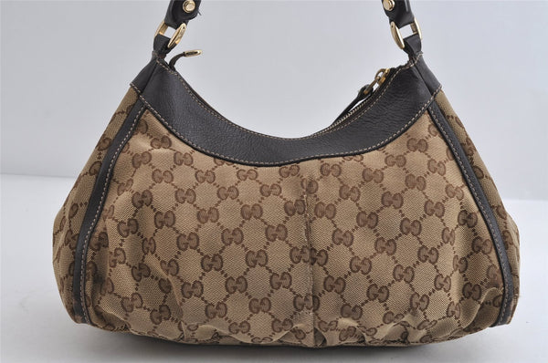 Authentic GUCCI Abbey Shoulder Hand Bag GG Canvas Leather 190525 Brown 7418I