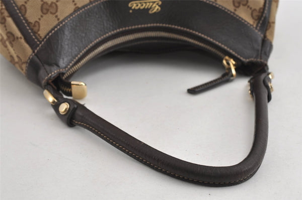Authentic GUCCI Abbey Shoulder Hand Bag GG Canvas Leather 190525 Brown 7418I