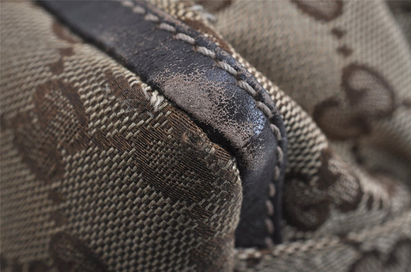 Authentic GUCCI Abbey Shoulder Hand Bag GG Canvas Leather 190525 Brown 7418I