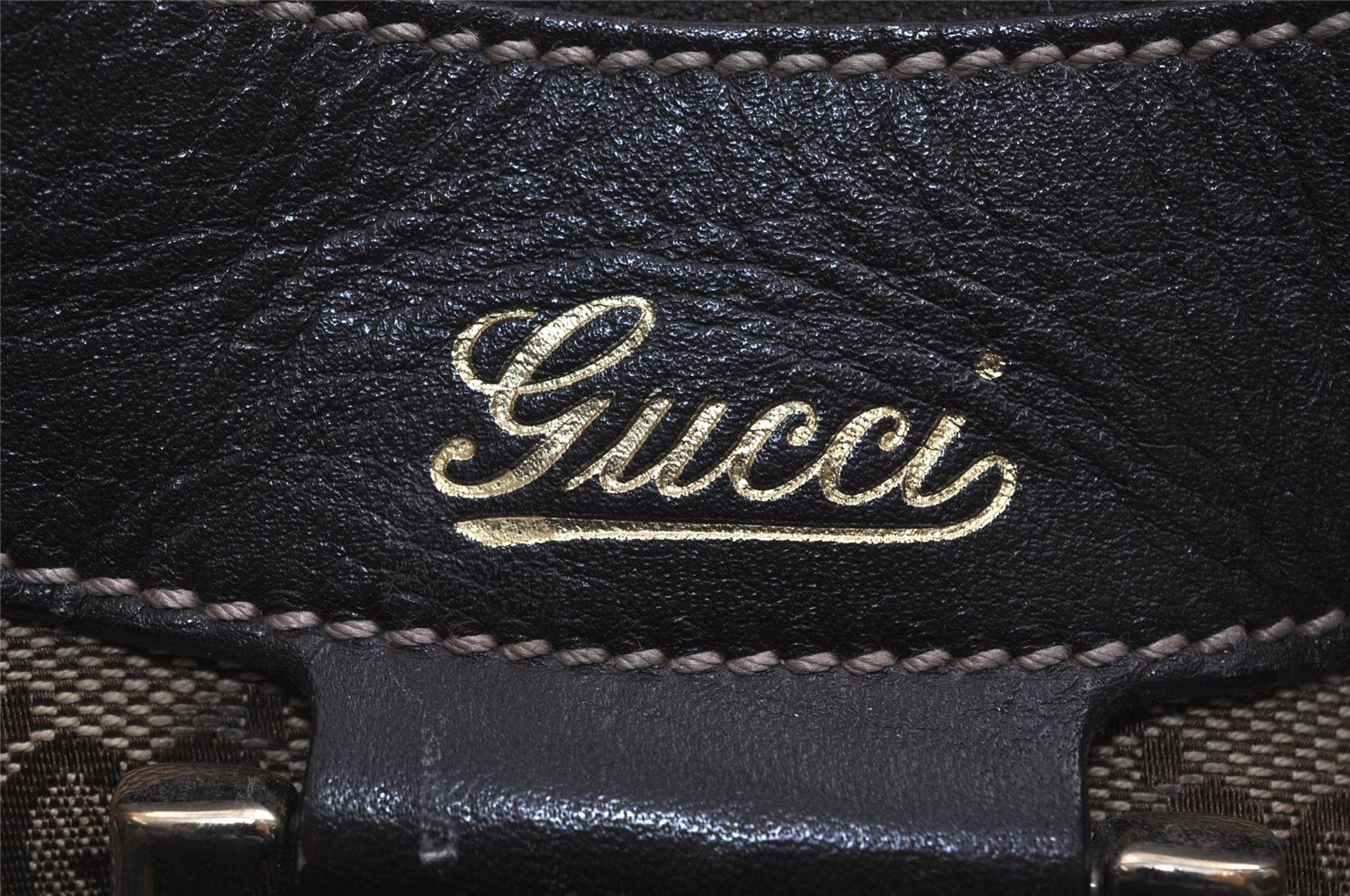 Authentic GUCCI Abbey Shoulder Hand Bag GG Canvas Leather 190525 Brown 7418I