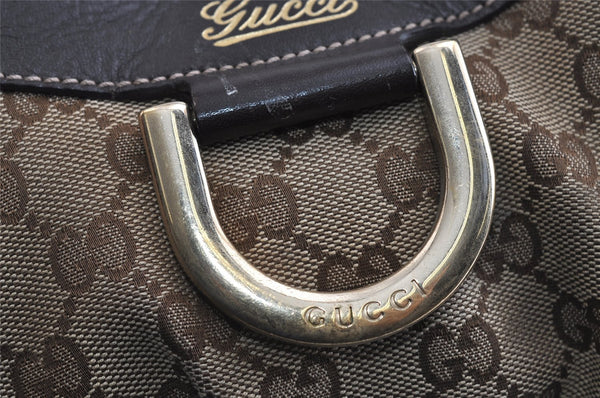 Authentic GUCCI Abbey Shoulder Hand Bag GG Canvas Leather 190525 Brown 7418I