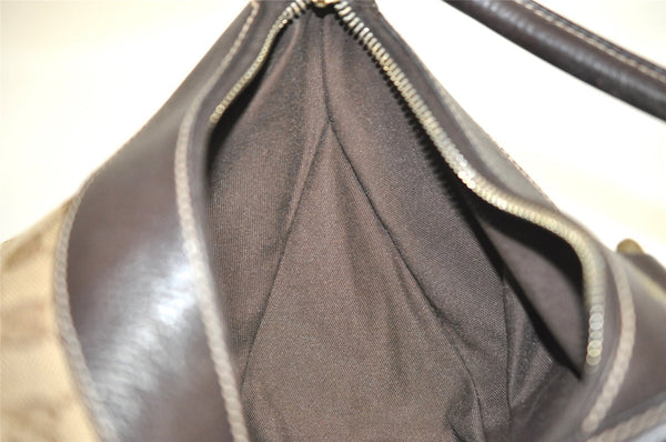 Authentic GUCCI Abbey Shoulder Hand Bag GG Canvas Leather 190525 Brown 7418I