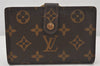 Auth Louis Vuitton Monogram Porte Monnaie Billets Viennois M61663 Wallet 7418K