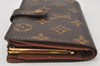 Auth Louis Vuitton Monogram Porte Monnaie Billets Viennois M61663 Wallet 7418K