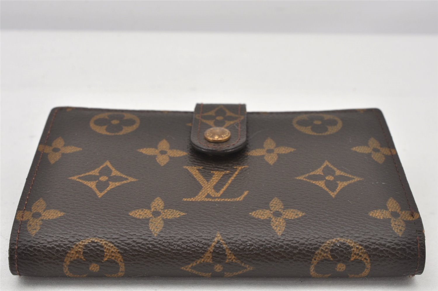 Auth Louis Vuitton Monogram Porte Monnaie Billets Viennois M61663 Wallet 7418K