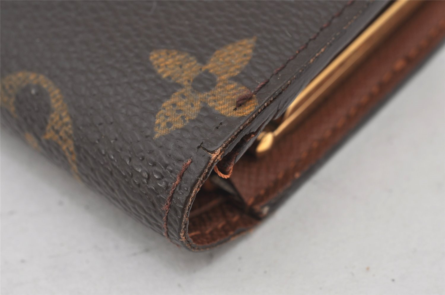 Auth Louis Vuitton Monogram Porte Monnaie Billets Viennois M61663 Wallet 7418K