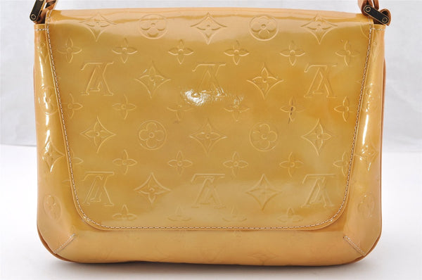 Auth Louis Vuitton Vernis Thompson Street Shoulder Bag Yellow M91008 LV 7419I