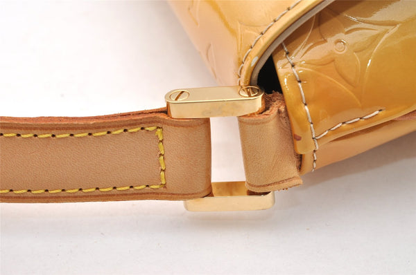 Auth Louis Vuitton Vernis Thompson Street Shoulder Bag Yellow M91008 LV 7419I