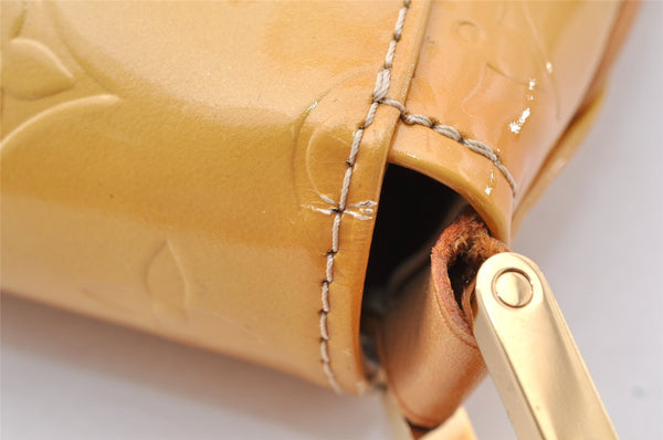 Auth Louis Vuitton Vernis Thompson Street Shoulder Bag Yellow M91008 LV 7419I