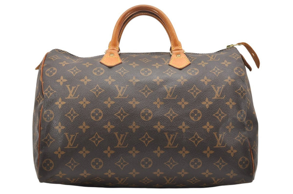 Authentic Louis Vuitton Monogram Speedy 35 Hand Boston Bag M41524 LV 7420K