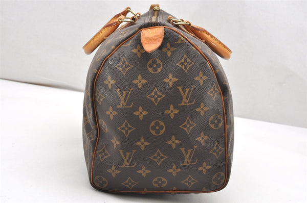 Authentic Louis Vuitton Monogram Speedy 35 Hand Boston Bag M41524 LV 7420K