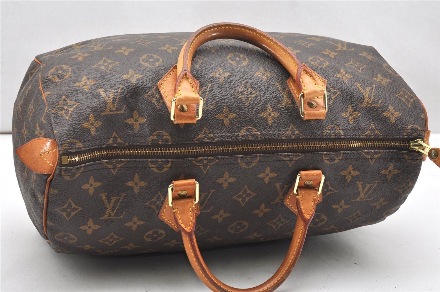 Authentic Louis Vuitton Monogram Speedy 35 Hand Boston Bag M41524 LV 7420K