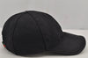 Authentic GUCCI Web Sherry Line Cap GG Canvas Leather Size L Black 7422J