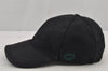 Authentic GUCCI Web Sherry Line Cap GG Canvas Leather Size L Black 7422J