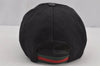 Authentic GUCCI Web Sherry Line Cap GG Canvas Leather Size L Black 7422J